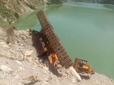 Landslide or Rock Slide Excavator Machine
